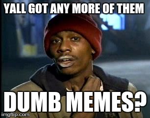 Y'all Got Any More Of That | YALL GOT ANY MORE OF THEM; DUMB MEMES? | image tagged in memes,yall got any more of | made w/ Imgflip meme maker