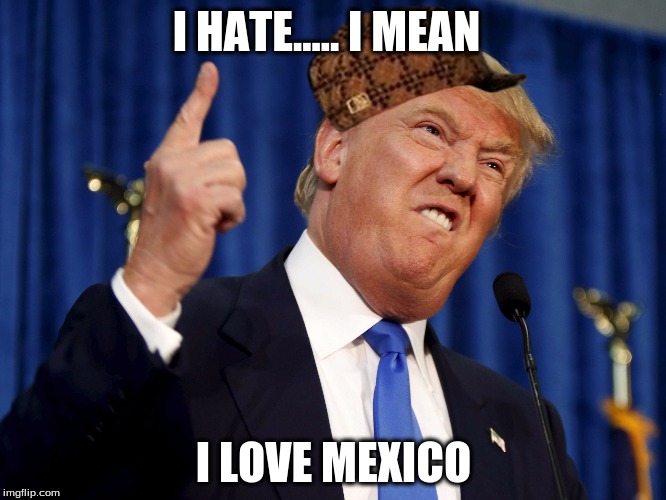 I HATE..... I MEAN; I LOVE MEXICO | image tagged in scumbag | made w/ Imgflip meme maker
