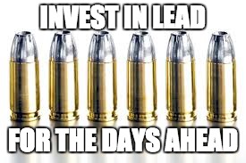 my advice to youngins... | INVEST IN LEAD; FOR THE DAYS AHEAD | image tagged in lead poisoning,lol,lol so funny,bullets,brass | made w/ Imgflip meme maker