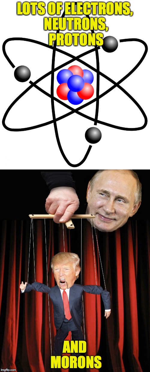 LOTS OF ELECTRONS, NEUTRONS, PROTONS AND MORONS | made w/ Imgflip meme maker