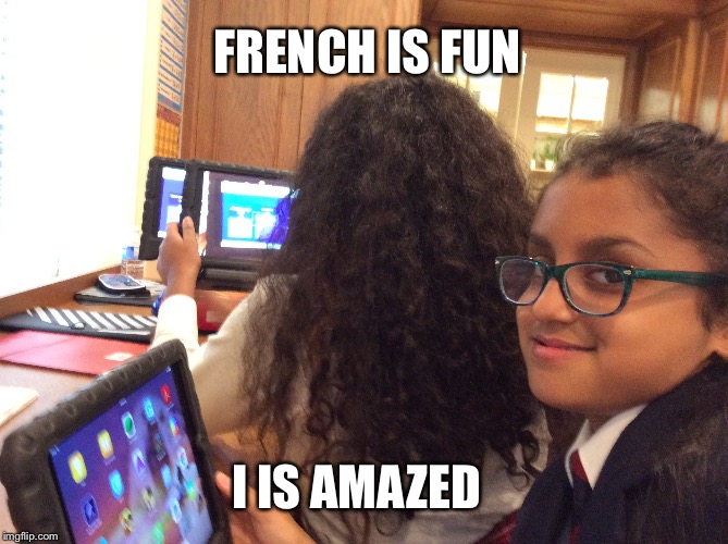 Such Amaze | FRENCH IS FUN; I IS AMAZED | image tagged in and everybody loses their minds | made w/ Imgflip meme maker