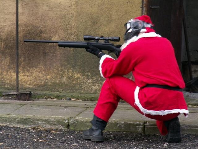 Santa Sniper Blank Meme Template