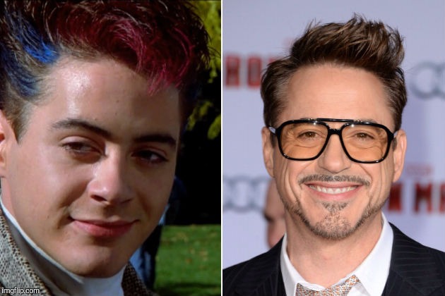 Robbery Downey Jr then/now TEMPLATE | image tagged in rdj,rdj rolling eyes,template,custom template | made w/ Imgflip meme maker
