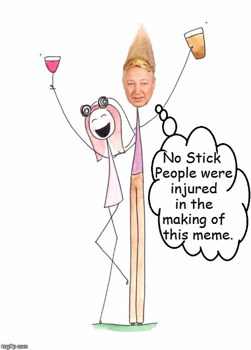 The Horror of Stick People Drinking | No Stick People were injured in the making of   this meme. | image tagged in alcoholic stick people,vince vance | made w/ Imgflip meme maker