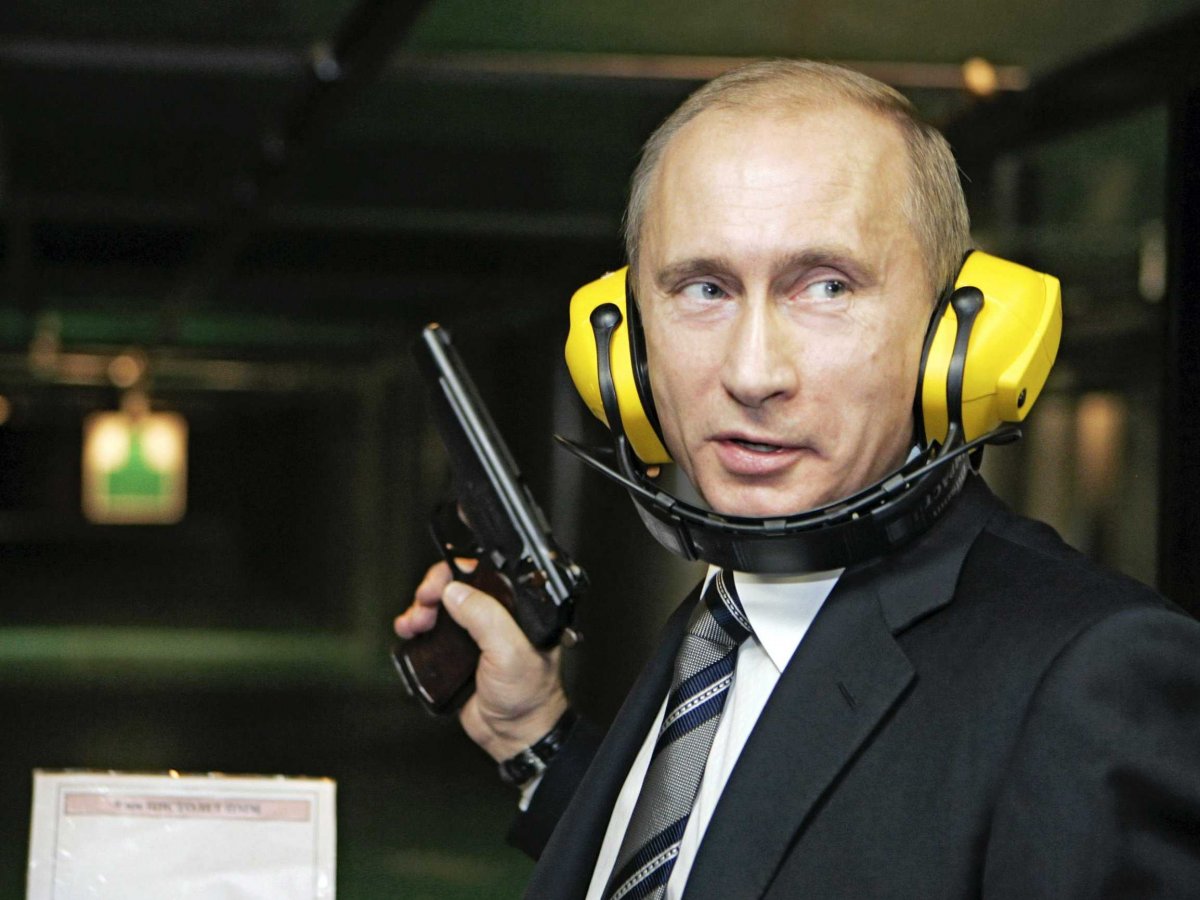 Putin handgun Blank Meme Template