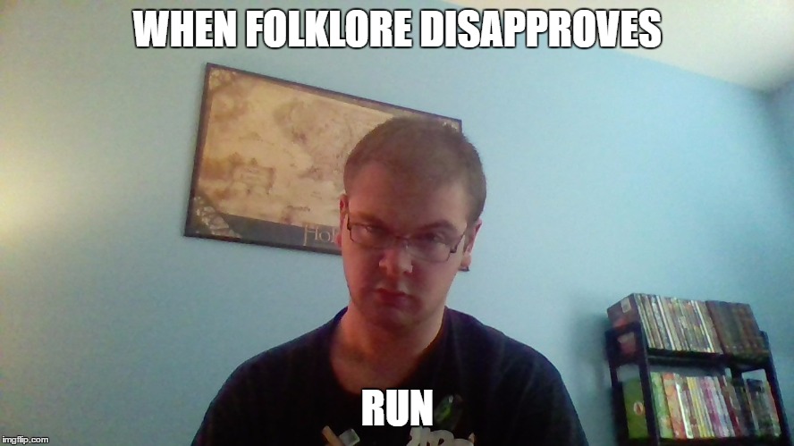 Folklore Disapproves | WHEN FOLKLORE DISAPPROVES; RUN | image tagged in funny memes,youtubers | made w/ Imgflip meme maker