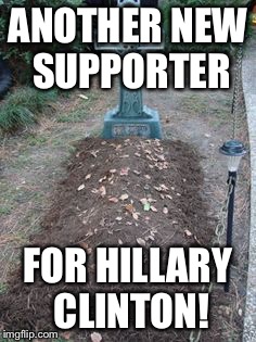 ANOTHER NEW SUPPORTER FOR HILLARY CLINTON! | made w/ Imgflip meme maker