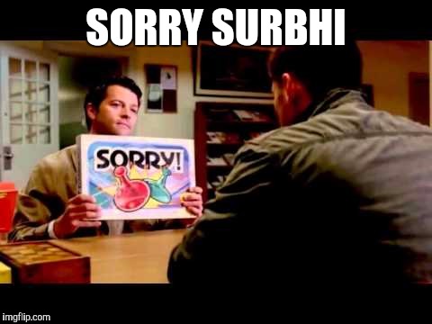 Sorry  | SORRY SURBHI | image tagged in sorry | made w/ Imgflip meme maker