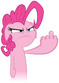 Middle finger pony Blank Meme Template