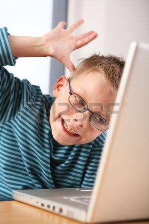 Angry computer kid Blank Meme Template