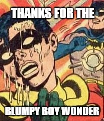 THANKS FOR THE BLUMPY BOY WONDER | made w/ Imgflip meme maker