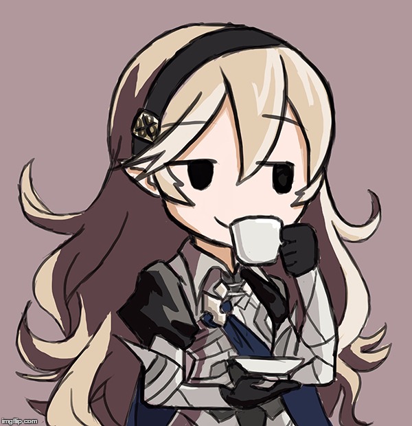 Corrin Being Smug While Drinking Tea | . | image tagged in corrin being smug while drinking tea | made w/ Imgflip meme maker