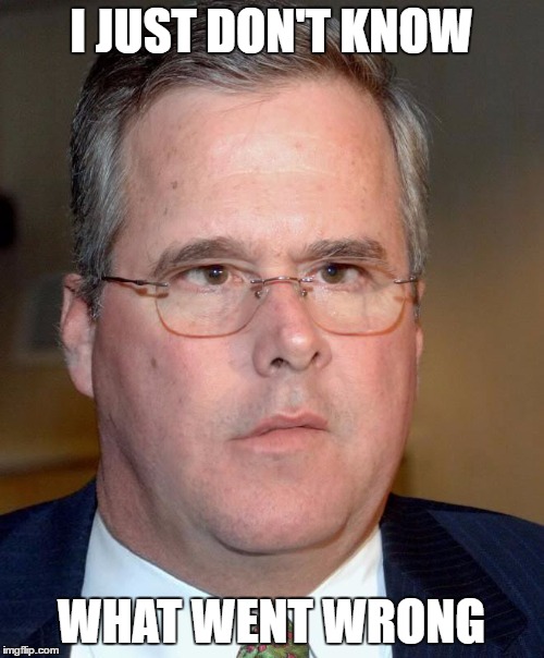 Slow Jeb | I JUST DON'T KNOW WHAT WENT WRONG | image tagged in slow jeb | made w/ Imgflip meme maker
