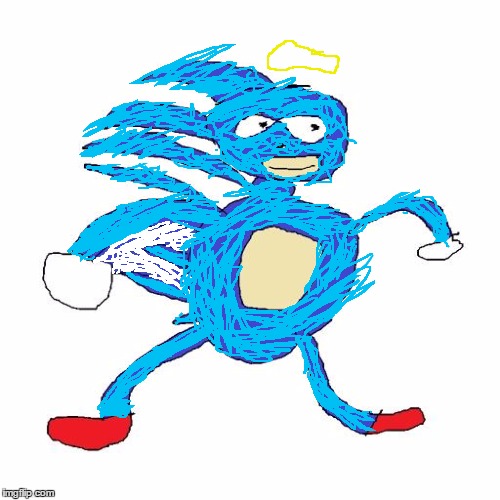 High Quality Courage Sanic Blank Meme Template