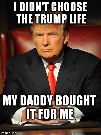 I DIDN'T CHOOSE THE TRUMP LIFE MY DADDY BOUGHT IT FOR ME | made w/ Imgflip meme maker