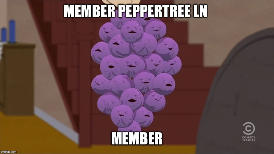 Member Berries Meme | MEMBER PEPPERTREE LN; MEMBER | image tagged in memes,member berries | made w/ Imgflip meme maker