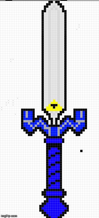 I had some spare time after my classes yesterday so I drew this | image tagged in memes,master sword,pixelated | made w/ Imgflip meme maker