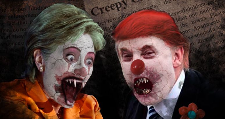 High Quality Trump Clinton Hillary Halloween Blank Meme Template