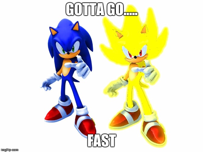 GOTTA GO..... FAST | image tagged in gotta go fast | made w/ Imgflip meme maker
