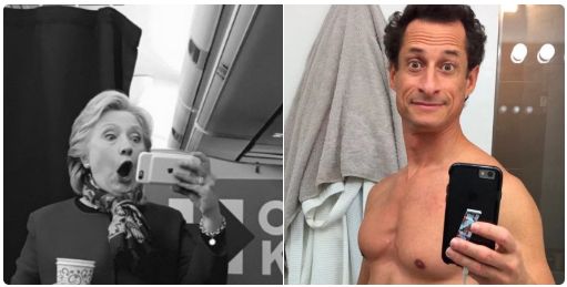 Weiner and Hillary Blank Meme Template