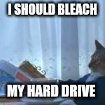 I SHOULD BLEACH MY HARD DRIVE | made w/ Imgflip meme maker