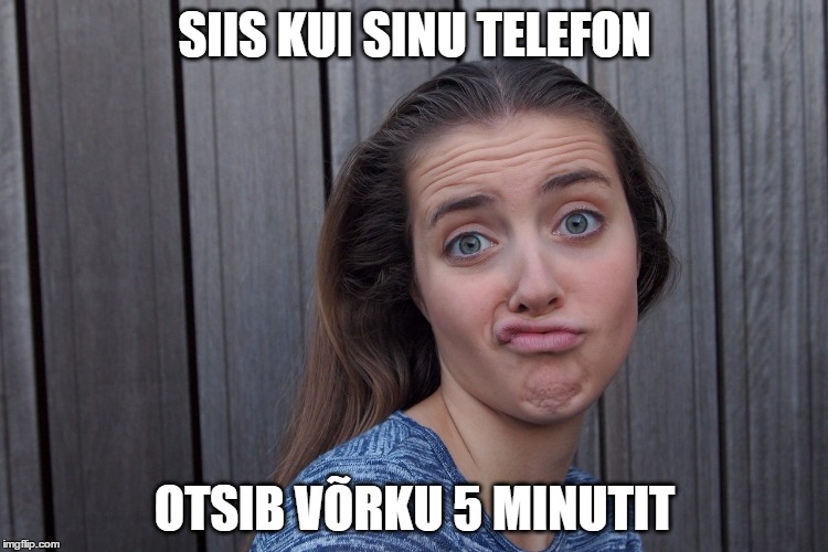 SIIS KUI SINU TELEFON; OTSIB VÕRKU 5 MINUTIT | made w/ Imgflip meme maker