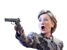 High Quality Hillary Clinton Pointing Gun Blank Meme Template