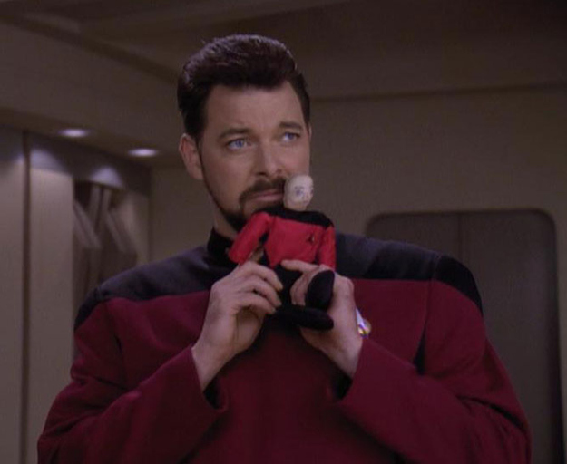 High Quality Riker With Picard Voodoo Doll Blank Meme Template