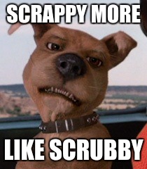 Scrappy Doo | SCRAPPY MORE; LIKE SCRUBBY | image tagged in scrappy doo | made w/ Imgflip meme maker