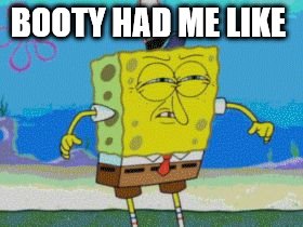 Booty looking | BOOTY HAD ME LIKE | image tagged in booty looking | made w/ Imgflip meme maker