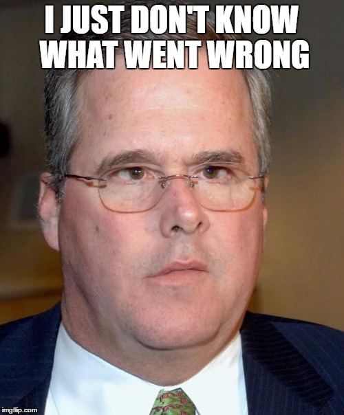 I JUST DON'T KNOW WHAT WENT WRONG | image tagged in slow jeb | made w/ Imgflip meme maker