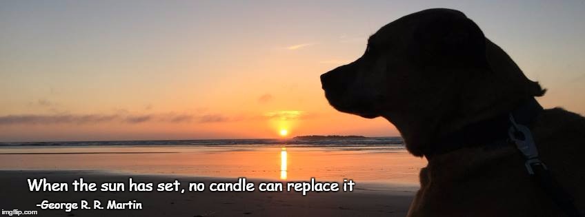 When the sun has set, no candle can replace it; -George R. R. Martin | image tagged in sunset | made w/ Imgflip meme maker