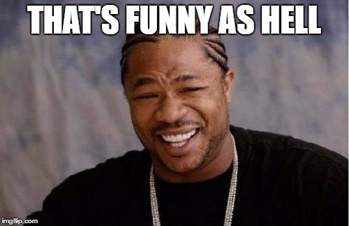 Yo Dawg Heard You Meme | THAT'S FUNNY AS HELL | image tagged in memes,yo dawg heard you | made w/ Imgflip meme maker