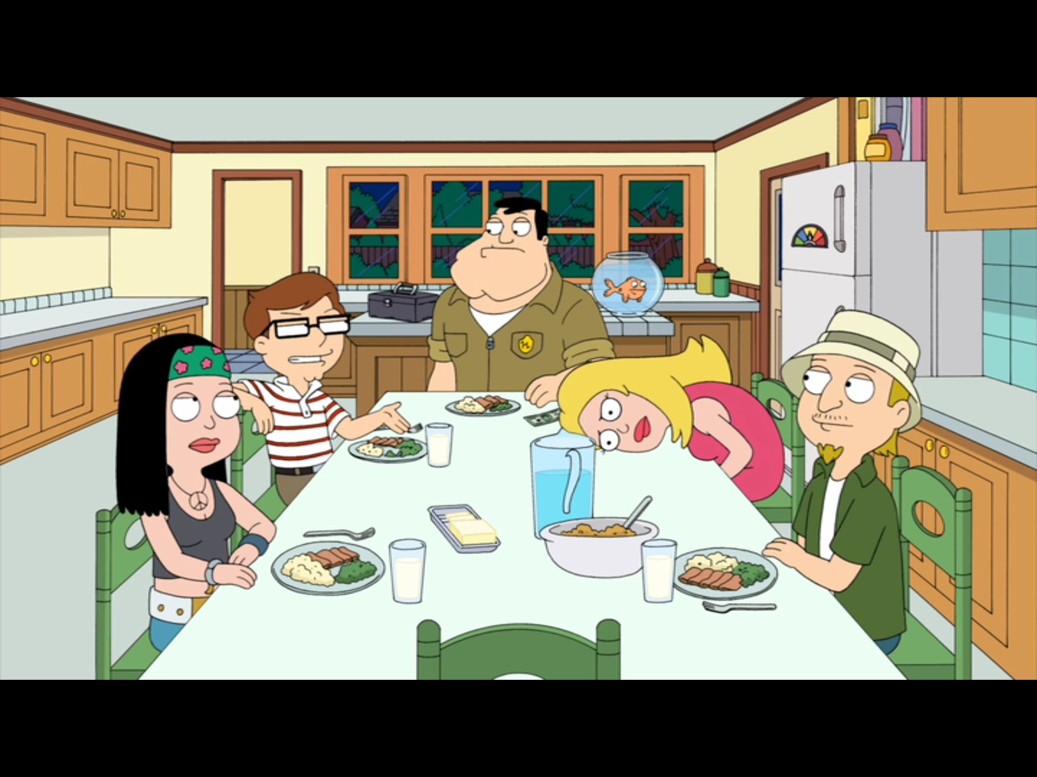 American Dad; Smith Family Dinner Blank Meme Template