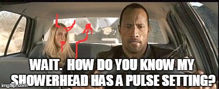 rock cab | WAIT.  HOW DO YOU KNOW MY SHOWERHEAD HAS A PULSE SETTING? | image tagged in rock cab | made w/ Imgflip meme maker
