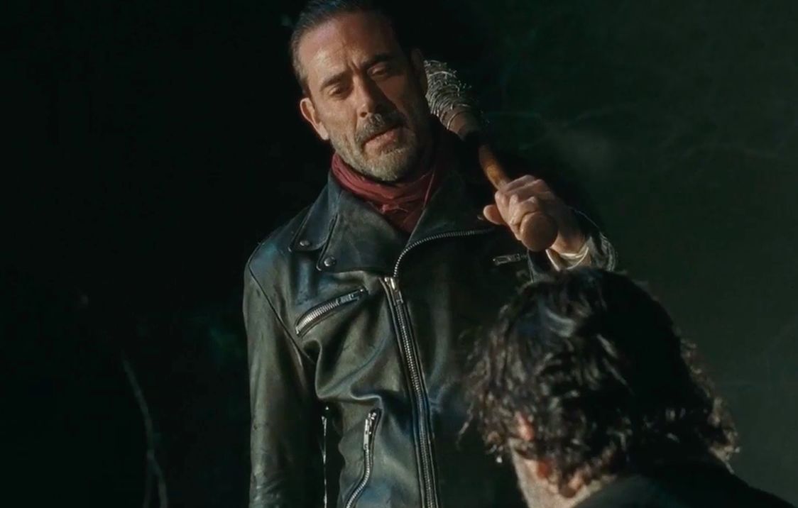 Negan Playing Eeny Meeny Miny Moe Blank Meme Template