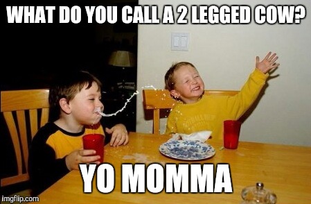 Yo Mamas So Fat | WHAT DO YOU CALL A 2 LEGGED COW? YO MOMMA | image tagged in memes,yo mamas so fat | made w/ Imgflip meme maker