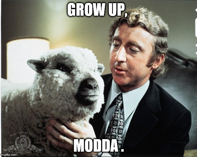 Baaa | GROW UP, MODDA . | image tagged in baaa | made w/ Imgflip meme maker