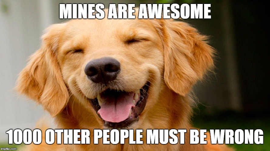 MINES ARE AWESOME 1000 OTHER PEOPLE MUST BE WRONG | made w/ Imgflip meme maker