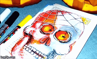 Monsieur Web skull | image tagged in gifs | made w/ Imgflip video-to-gif maker