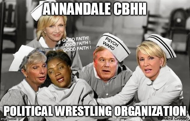 ANNANDALE CBHH; POLITICAL WRESTLING ORGANIZATION | image tagged in pwo political wrestling organization | made w/ Imgflip meme maker