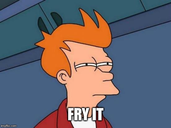Futurama Fry Meme | FRY IT | image tagged in memes,futurama fry | made w/ Imgflip meme maker