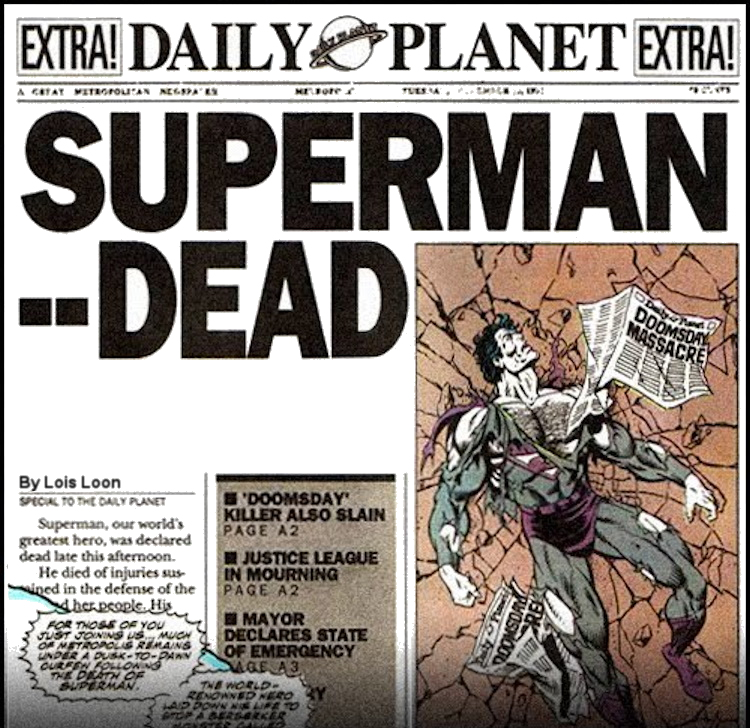 Superman Dead Blank Meme Template