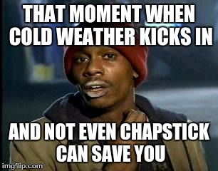 Y'all Got Any More Of That Meme | THAT MOMENT WHEN COLD WEATHER KICKS IN; AND NOT EVEN CHAPSTICK CAN SAVE YOU | image tagged in memes,yall got any more of | made w/ Imgflip meme maker