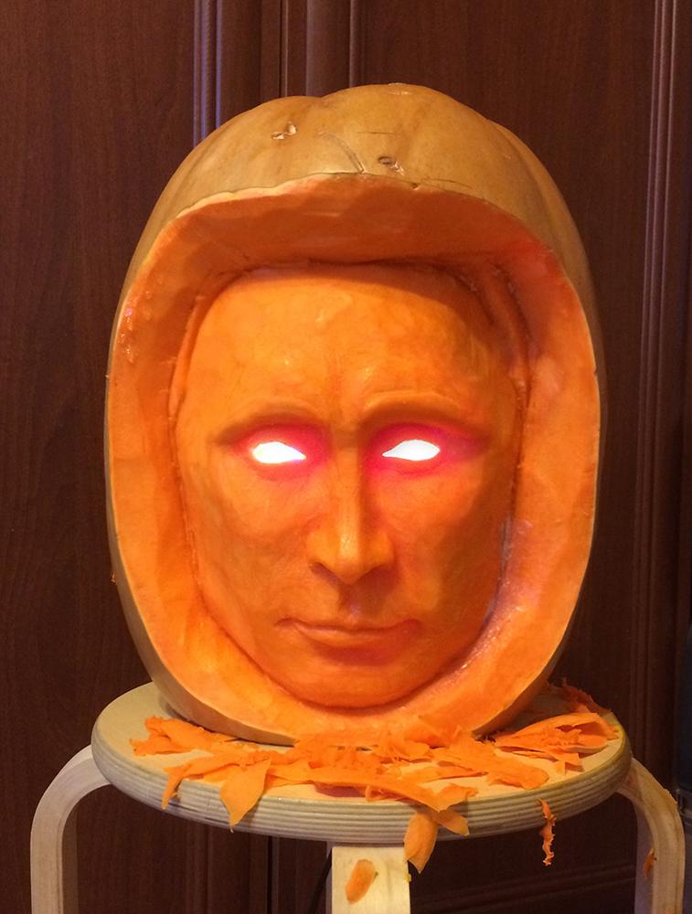 Halloween Putin Pumpkin  Blank Meme Template