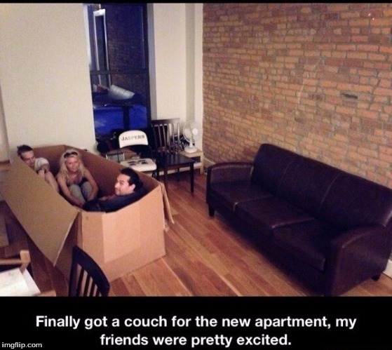 imagination | image tagged in funny,memes,couch,box,friends | made w/ Imgflip meme maker