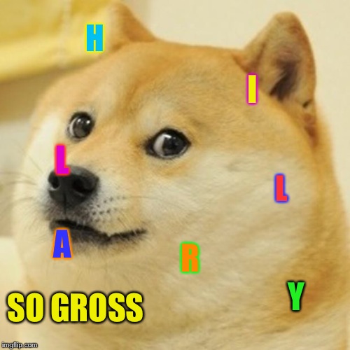 Doge Meme | H I L L A R Y SO GROSS | image tagged in memes,doge | made w/ Imgflip meme maker