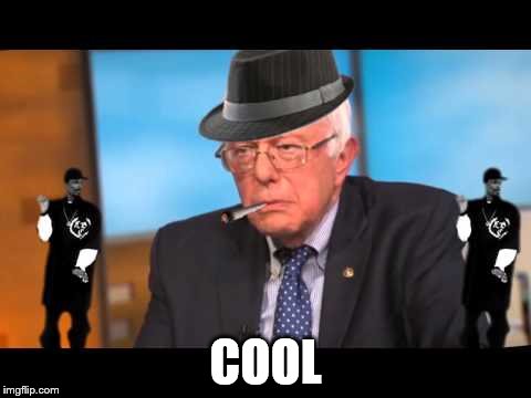 SWAG Bernie | COOL | image tagged in swag bernie | made w/ Imgflip meme maker