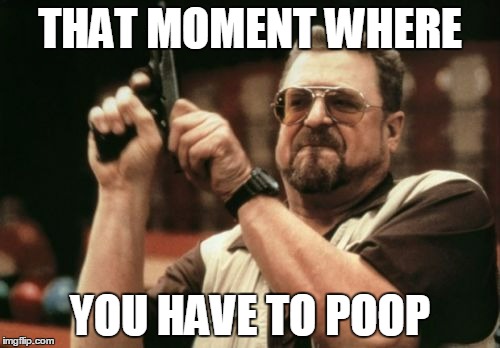 Am I The Only One Around Here Meme | THAT MOMENT WHERE; YOU HAVE TO POOP | image tagged in memes,am i the only one around here | made w/ Imgflip meme maker