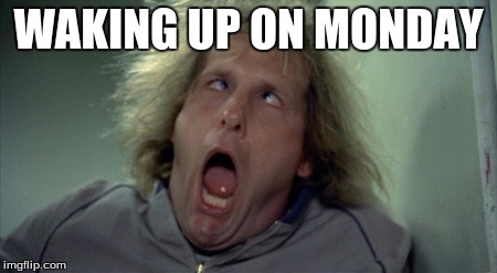 Scary Harry Meme | WAKING UP ON MONDAY | image tagged in memes,scary harry | made w/ Imgflip meme maker